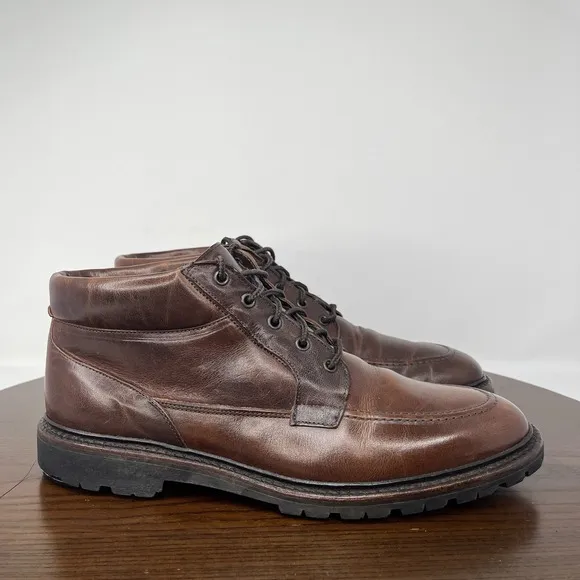 Allen Edmonds Cascade Chukka Boots Men's 9.5B Brown Leather Vibram Moc Toe 6164