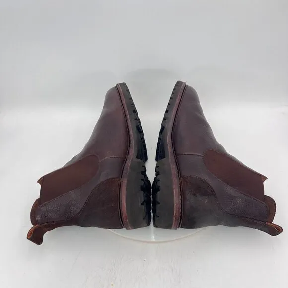 Allen Edmonds Grafton Men Size 14 3E Snuff Brown Leather Slip On Chelsea Boot