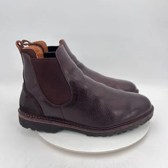 Allen Edmonds Grafton Men Size 14 3E Snuff Brown Leather Slip On Chelsea Boot