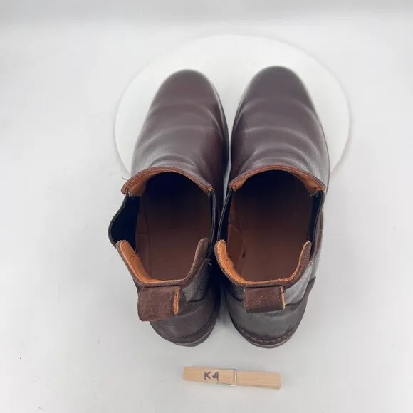 Allen Edmonds Grafton Men Size 14 3E Snuff Brown Leather Slip On Chelsea Boot
