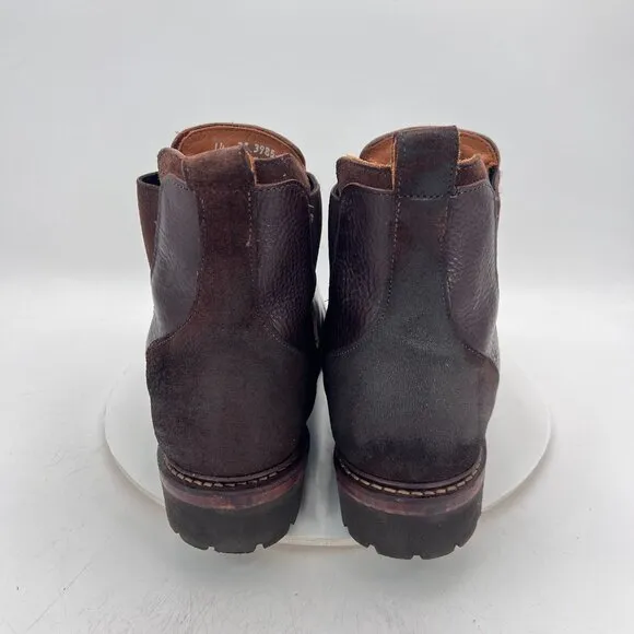 Allen Edmonds Grafton Men Size 14 3E Snuff Brown Leather Slip On Chelsea Boot