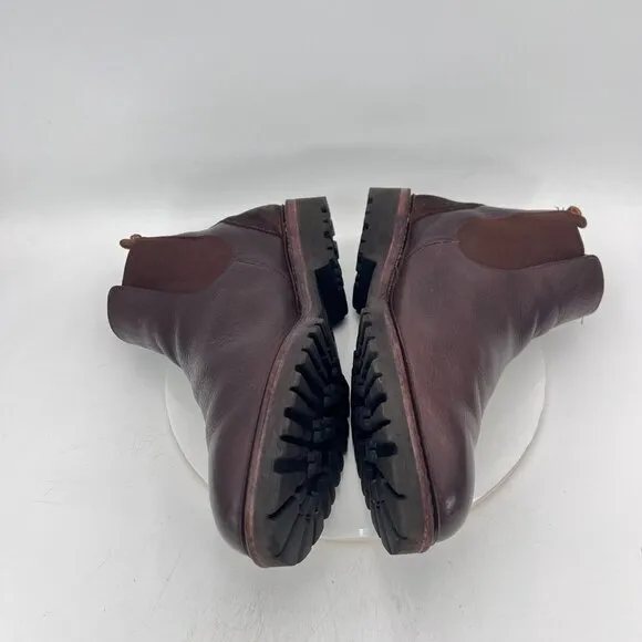 Allen Edmonds Grafton Men Size 14 3E Snuff Brown Leather Slip On Chelsea Boot