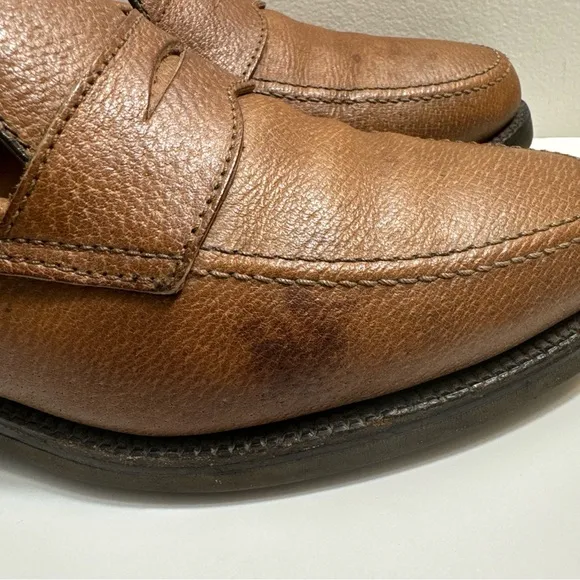 Allen Edmonds Hamilton Men’s Size 10 B Boar Leather Slip On Loafer Shoes VIBRAM‎