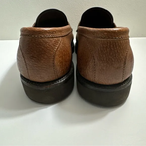 Allen Edmonds Hamilton Men’s Size 10 B Boar Leather Slip On Loafer Shoes VIBRAM‎