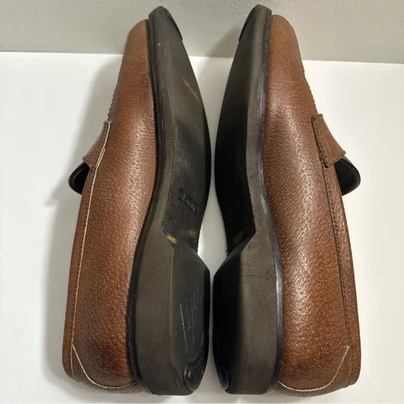 Allen Edmonds Hamilton Men’s Size 10 B Boar Leather Slip On Loafer Shoes VIBRAM‎