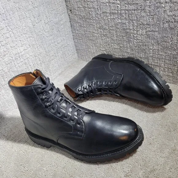 Allen Edmonds Higgins Mill Men's Size 11 3E Black Leather Side Zipper Boots 6718