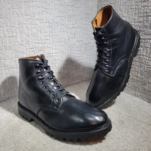 Allen Edmonds Higgins Mill Men's Size 11 3E Black Leather Side Zipper Boots 6718