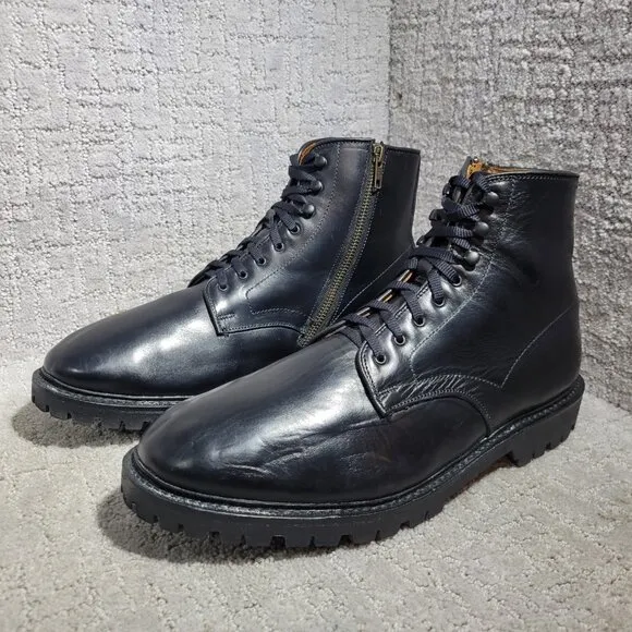 Allen Edmonds Higgins Mill Men's Size 11 3E Black Leather Side Zipper Boots 6718