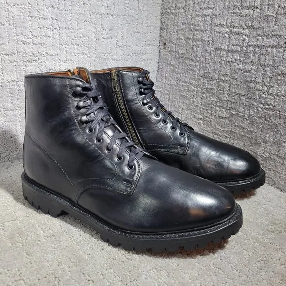 Allen Edmonds Higgins Mill Men's Size 11 3E Black Leather Side Zipper Boots 6718