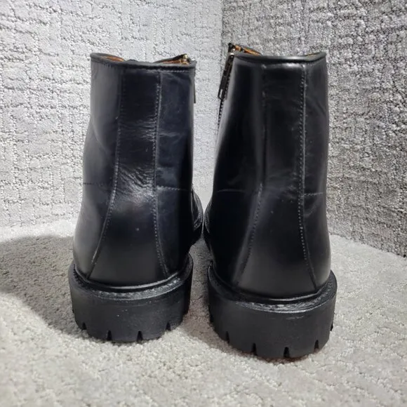 Allen Edmonds Higgins Mill Men's Size 11 3E Black Leather Side Zipper Boots 6718