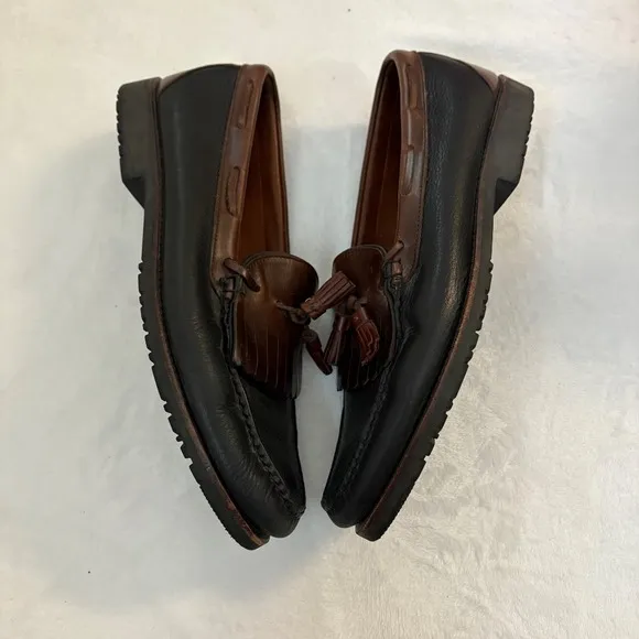 Allen Edmonds Nashua Tassel Loafers Leather Dress Shoes Black Brown Size 13