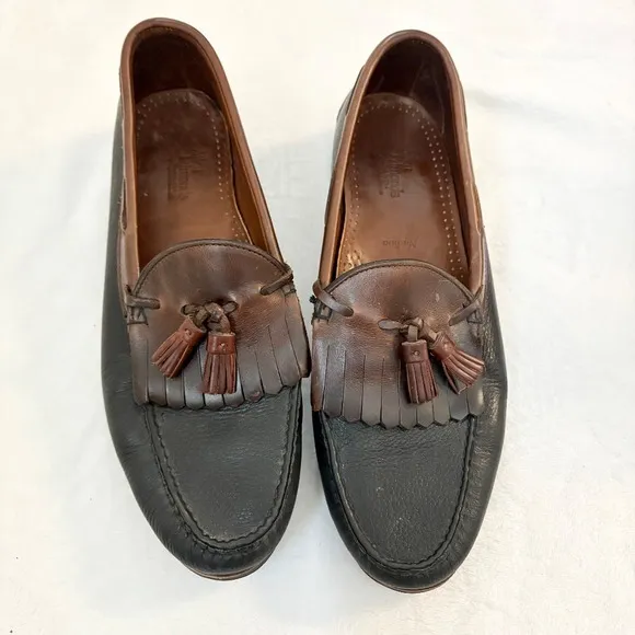 Allen Edmonds Nashua Tassel Loafers Leather Dress Shoes Black Brown Size 13