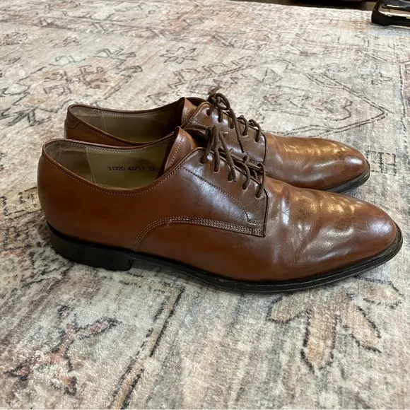 Allen Edmunds Corsico Made In Italy Brown Leather Oxford Shoes in Men’s Size 12