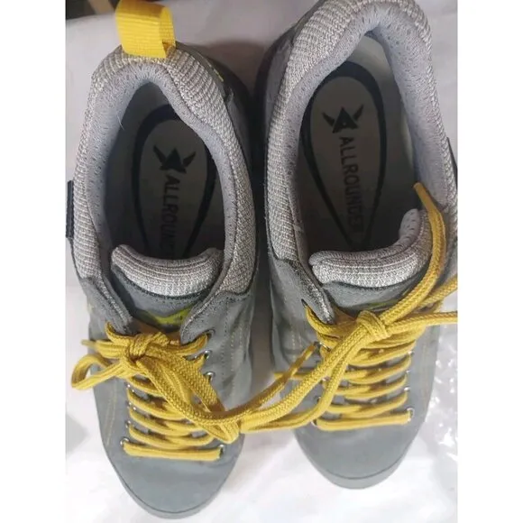 Allrounder By Mephisto Rising-Tex Grey/Yellow Mens 7 Women's 8.5 Shoes