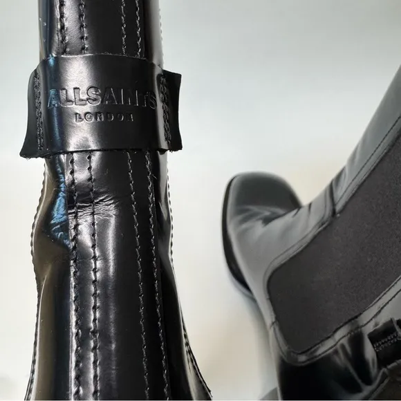 AllSaints Lottie Patent Leather Boots