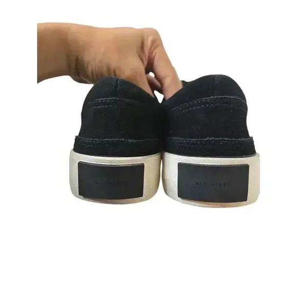 Allsaints Mercia Suede Black Plataform Sneakers Size 40