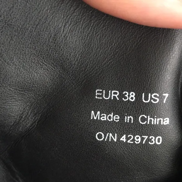 &amp; OTHER STORIES BLACK REAL GENUINE SOFT LEATHER SIDE ZIPPER BOOTS WORN 1X