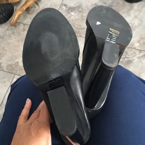&amp; OTHER STORIES BLACK REAL GENUINE SOFT LEATHER SIDE ZIPPER BOOTS WORN 1X