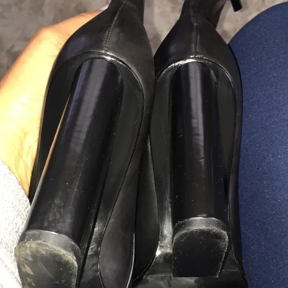&amp; OTHER STORIES BLACK REAL GENUINE SOFT LEATHER SIDE ZIPPER BOOTS WORN 1X