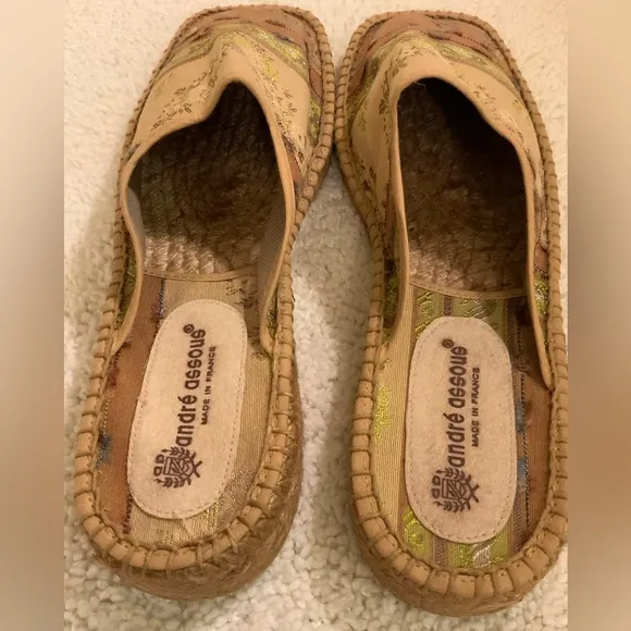 ANDRE ASSOUE MADE IN FRANCE 🇫🇷 WOMENS OPEN BACK SLIP ON SHOES