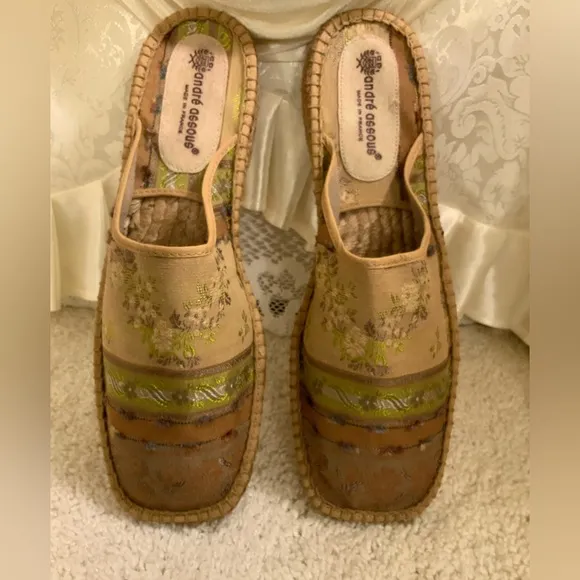 ANDRE ASSOUE MADE IN FRANCE 🇫🇷 WOMENS OPEN BACK SLIP ON SHOES