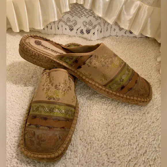 ANDRE ASSOUE MADE IN FRANCE 🇫🇷 WOMENS OPEN BACK SLIP ON SHOES
