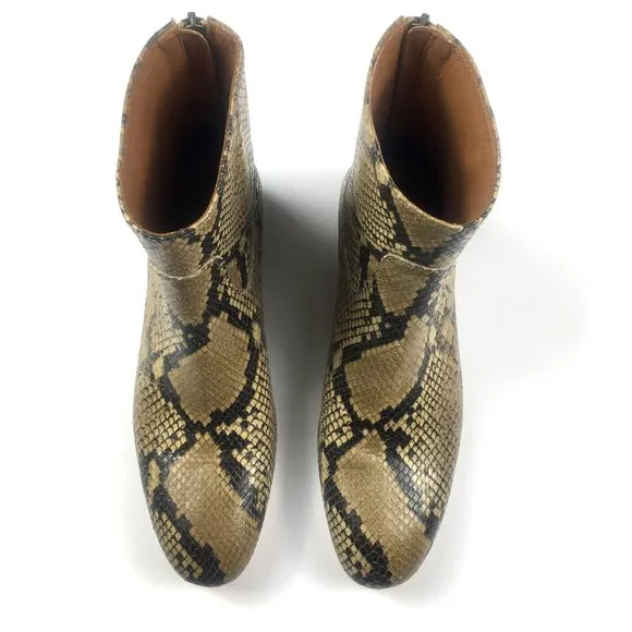Anthology Paris Python Leather Boots - NEW