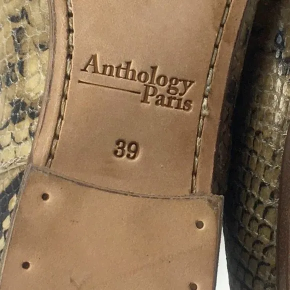 Anthology Paris Python Leather Boots - NEW