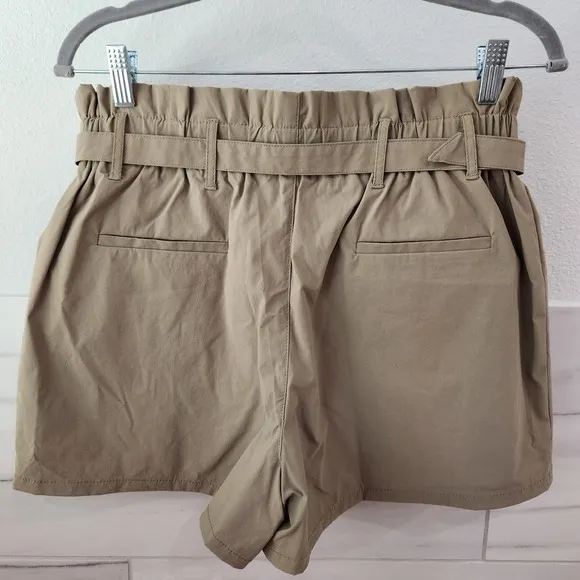 Anthropologie Avec Les Filles Paperbag Khaki Size Medium Shorts