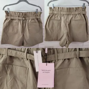 Anthropologie Avec Les Filles Paperbag Khaki Size Medium Shorts