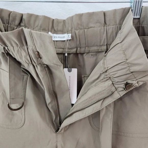 Anthropologie Avec Les Filles Paperbag Khaki Size Medium Shorts