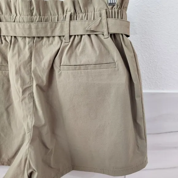 Anthropologie Avec Les Filles Paperbag Khaki Size Medium Shorts