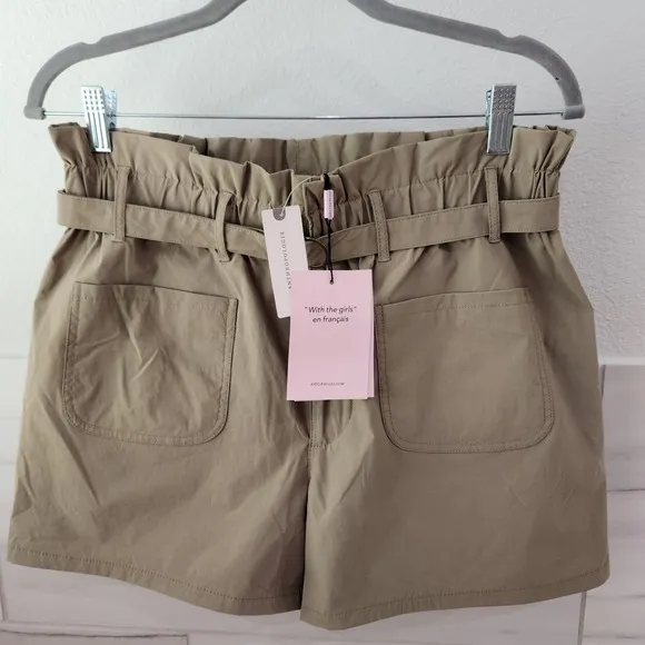 Anthropologie Avec Les Filles Paperbag Khaki Size Medium Shorts