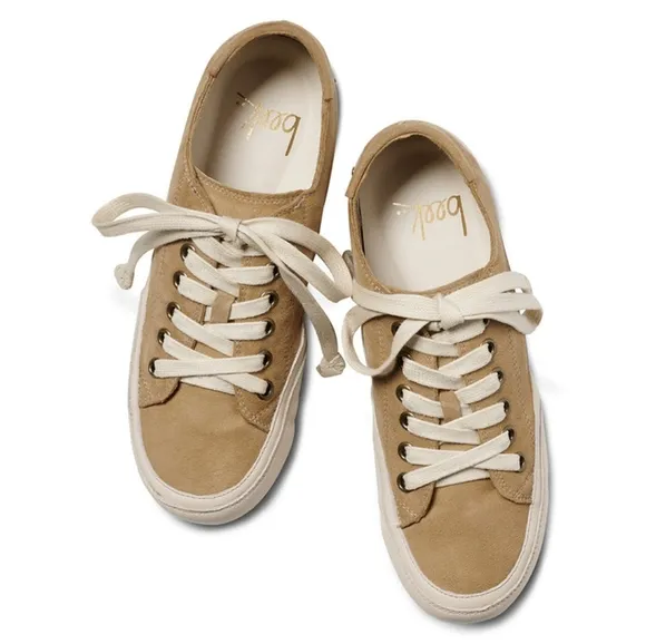 Anthropologie Beek Sandpiper Suede Sneakers in Stone