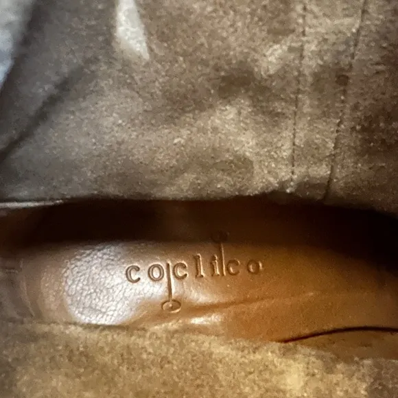 Anthropologie Coclico Riveted Suede Pull On Ankle Boots EU 40