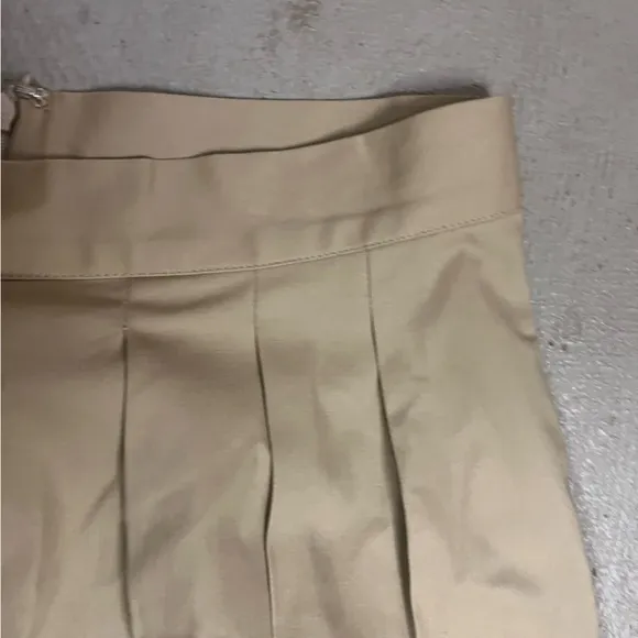 Anthropologie Corey Lynn Calter NWT Pleated Trouser Khaki Midi Skirt- Size Small
