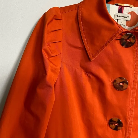 Anthropologie elevenses Short Trench Coat, A-Line, Size 2
