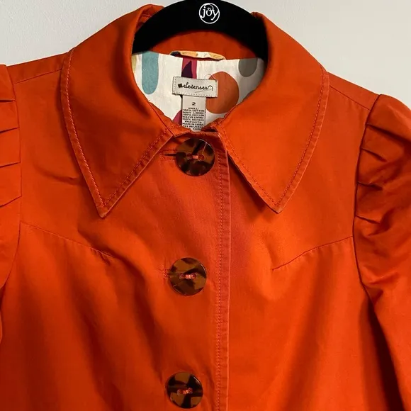 Anthropologie elevenses Short Trench Coat, A-Line, Size 2