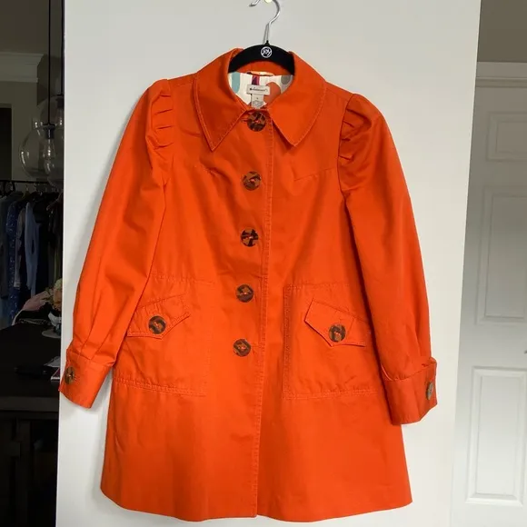 Anthropologie elevenses Short Trench Coat, A-Line, Size 2