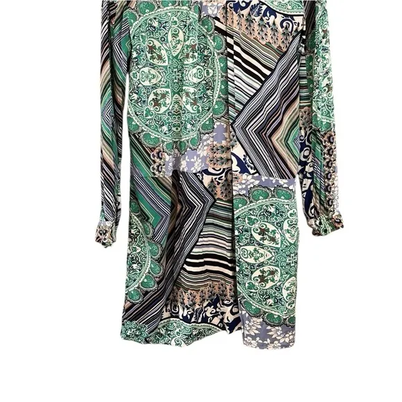 Anthropologie TINY Caviana Shirtdress sze S | Drop Waist Paisley Boho Mini