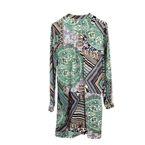 Anthropologie TINY Caviana Shirtdress sze S | Drop Waist Paisley Boho Mini