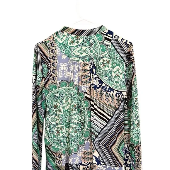 Anthropologie TINY Caviana Shirtdress sze S | Drop Waist Paisley Boho Mini