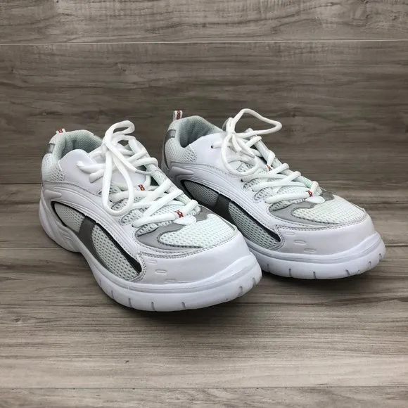Apis Mt. Emey Shoes Mens 9 M/W (D/2E) 9701-3L White Leather Therapeutic Sneakers