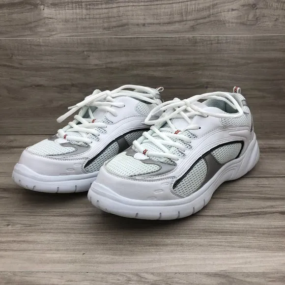 Apis Mt. Emey Shoes Mens 9 M/W (D/2E) 9701-3L White Leather Therapeutic Sneakers