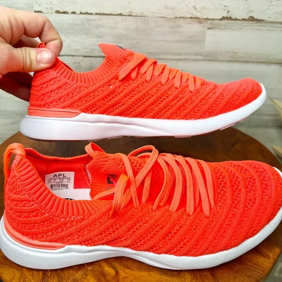 APL TechLoom Wave Mens Size 5.5 Sneakers Impulse Red White Athletic Shoes