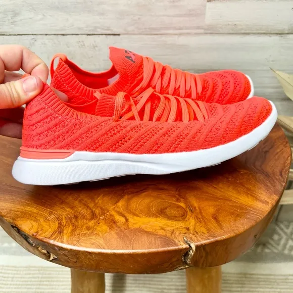 APL TechLoom Wave Mens Size 5.5 Sneakers Impulse Red White Athletic Shoes