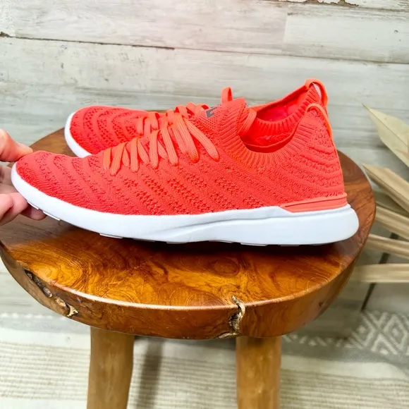 APL TechLoom Wave Mens Size 5.5 Sneakers Impulse Red White Athletic Shoes