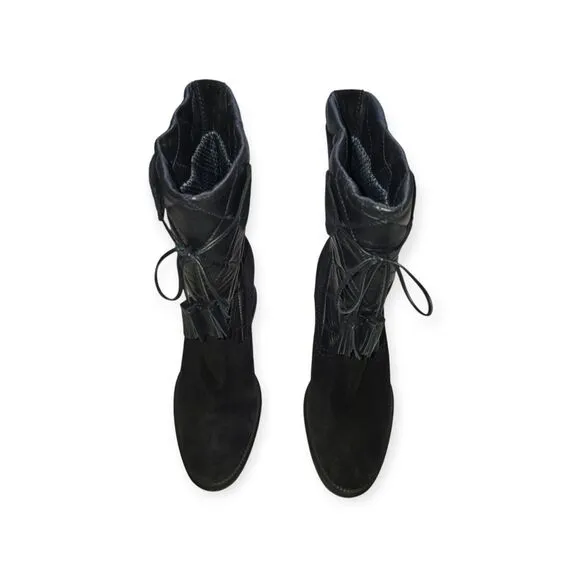 Aquatalia Caliana Boots - Women Size 8 - Black Suede