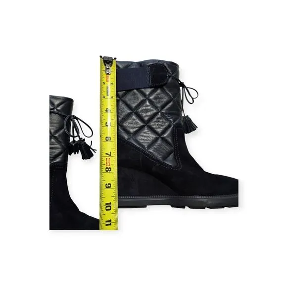 Aquatalia Caliana Boots - Women Size 8 - Black Suede