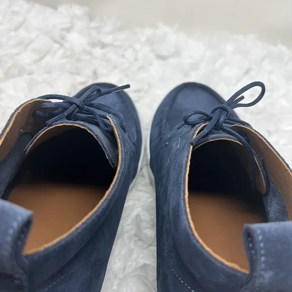 AQUATALIA GREYSON SUEDE MENS Size 8M BLUE SUEDE CHUKKAS BOOTS MADE IN ITALY